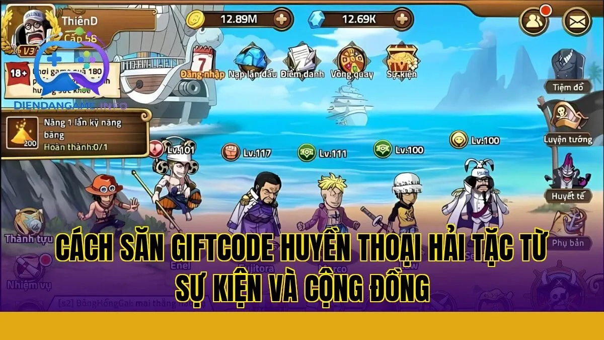 Cách săn giftcode Huyền Thoại Hải Tặc từ sự kiện và cộng đồng
