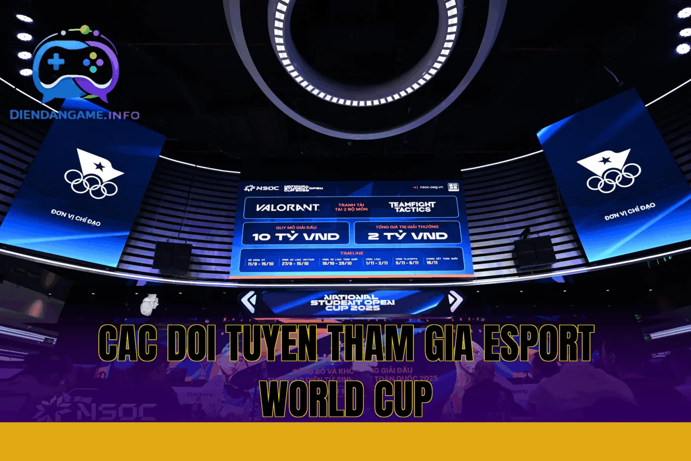 cac doi tuyen tham gia esport world cup