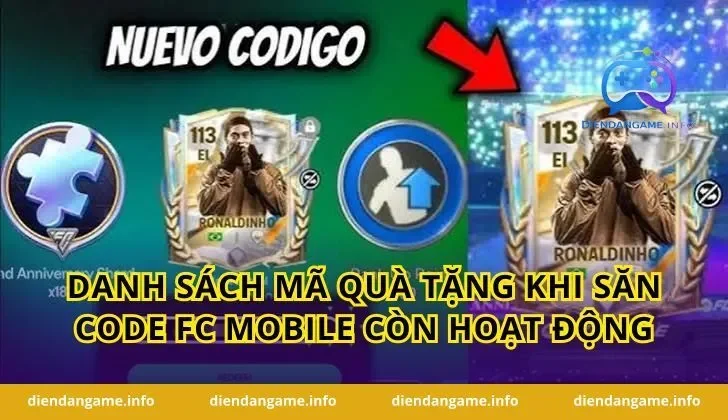 Danh sách mã quà tặng khi Săn Code FC Mobile còn hoạt động